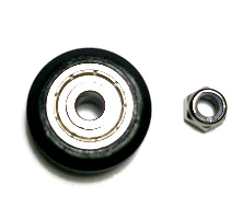 V-Slot Wheel With Bearings & Nyloc Nut - Click Image to Close